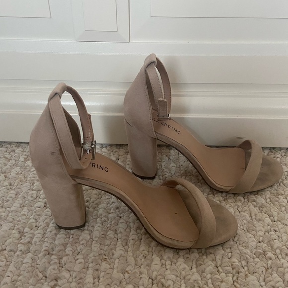CALL IT SPRING beige suede strap heels - Picture 2 of 5
